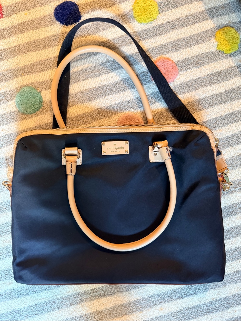 Kate Spade Navy Nylon Tote / Work Bag – $55